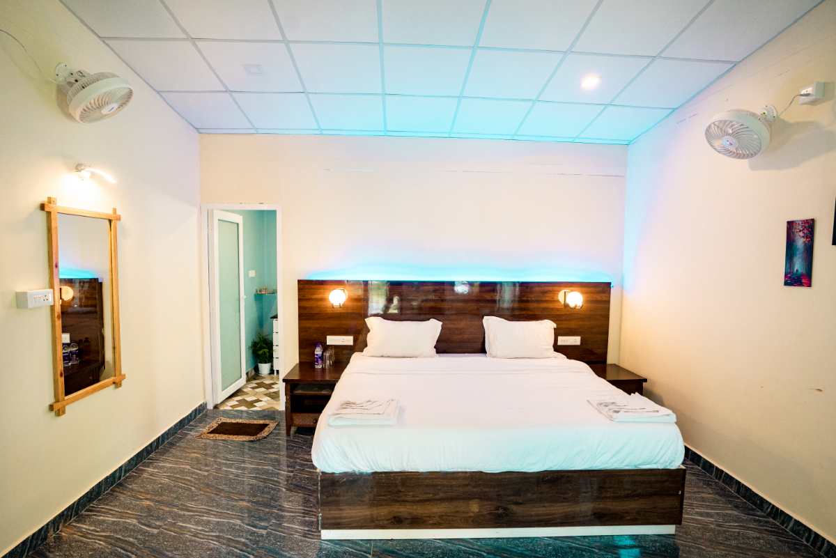 Affordable garden view rooms at Orange Sky Beach Resort, South Goa.